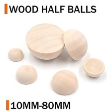 Wood Half Balls - Unfinished