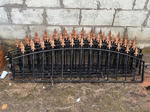 Black iron metal - railings, set