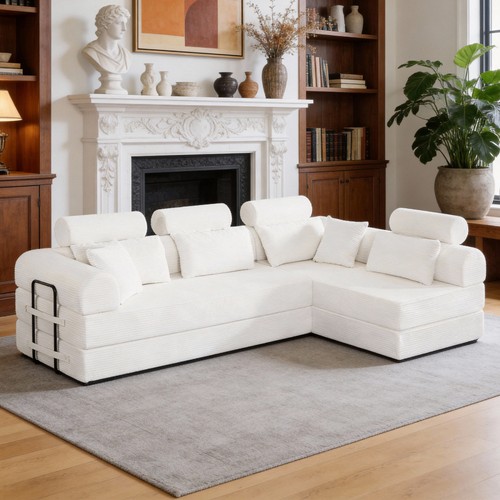 Beige shaped modular - l-shaped,