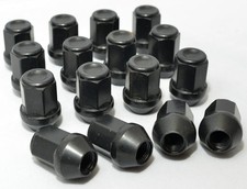 Set of 16 Black Wheel Nuts