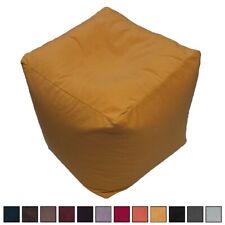 Faux Suede Cube Beanbag Pouffe