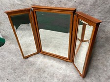 Bradley Dressing Room Mirror Solid Burr Yew Pear Wood Antique