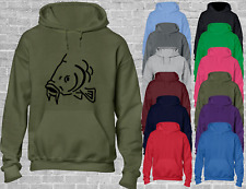 CARP SILHOUETTE HOODY HOODIE FISHING CLOTHING DESIGN CARP FISHERMAN GIFT TOP