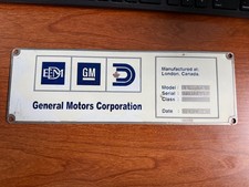 Locomotive Builders Plate from