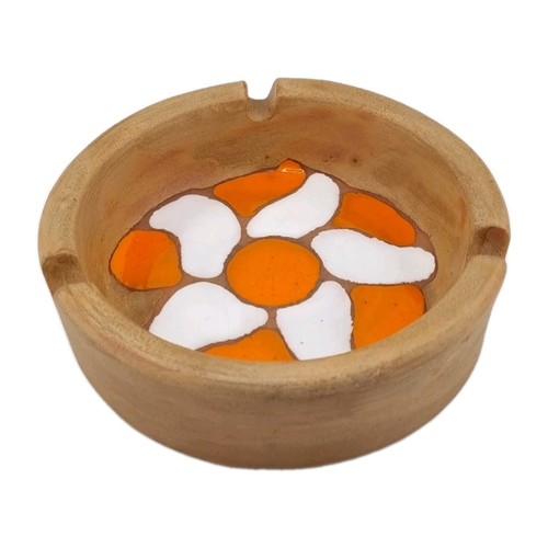 Studio pottery ashtray flower - studio,
