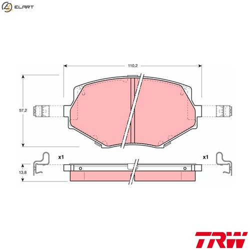 Brake pad set - brake,