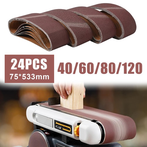 24x sanding belts 75x533 - 75x533, mm