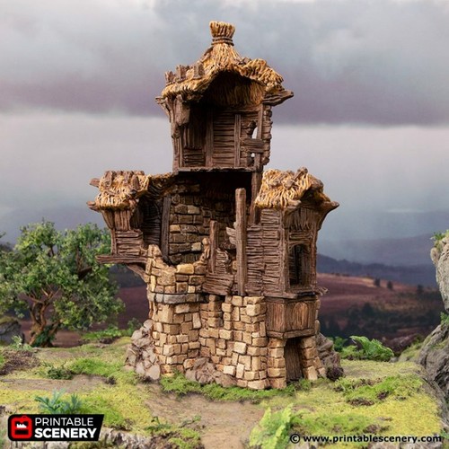 Ruined barracks fantasy - ruined,