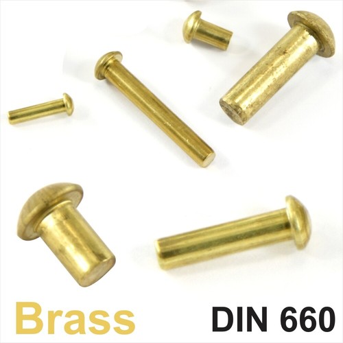 Solid brass round head - solid,