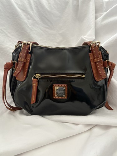Designer black patent leather