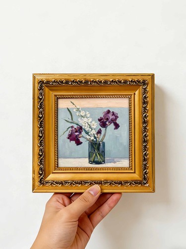 Deep purple iris white - deep,