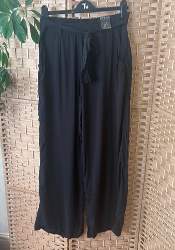 Atmosphere black wide leg - black,