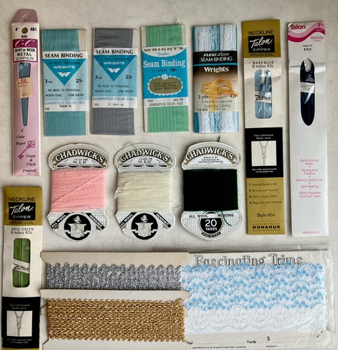 Vintage sewing lot zippers - lot,