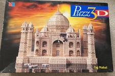 Jigsaw MB Puzz 3D Taj Mahal 1077  Piece 3D Jigsaw 100% Complete Vintage 1997