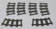 Lego 2867c01 Dark Gray Train, Track 9V Curve x6 pieces (L6)