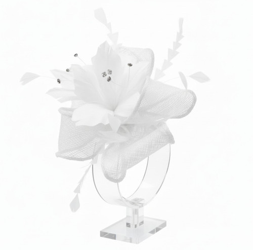Small flower feather hair hat - feather,