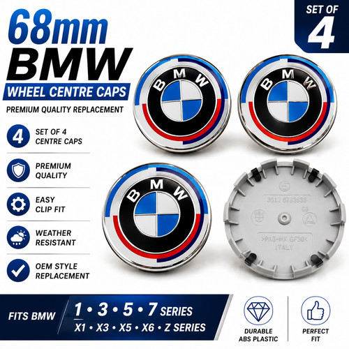 Set bmw wheel centre caps - of,