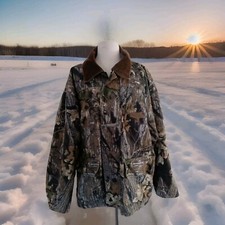 Ozark Trail  Jacket Coat Men Large Camo Lined Cotton Farm Barn Chore Coat Field