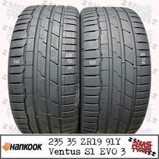 235 35 ZR 19 x2 Hankook 91Y Part Worn Used Tyres 23535ZR19 x2 5.3-6.5mm