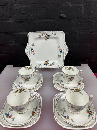 Art deco delphine china tea - art,
