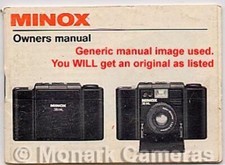 Minox 35GT-E Instruction Book, More Owners Manuals & User Guides Listed