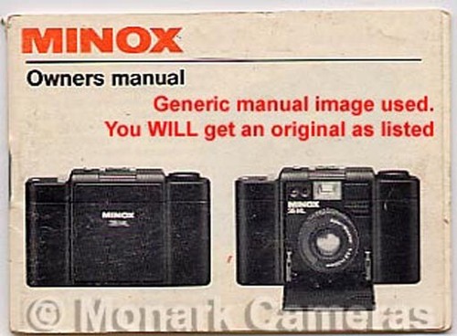 Minox 35gt instruction book - instruction,