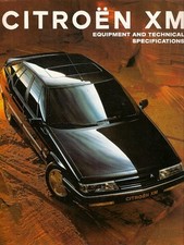 Citroen XM Specifications 1993-94 UK Market Foldout Brochure Hatchback Estate