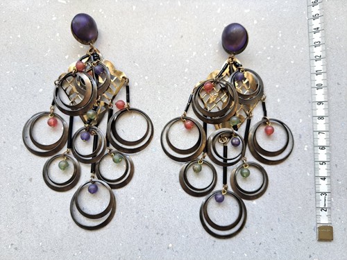 Unusual vintage brass dangle - vintage,