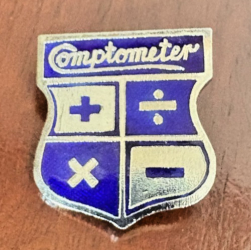Comptometer enamel badge - comptometer,