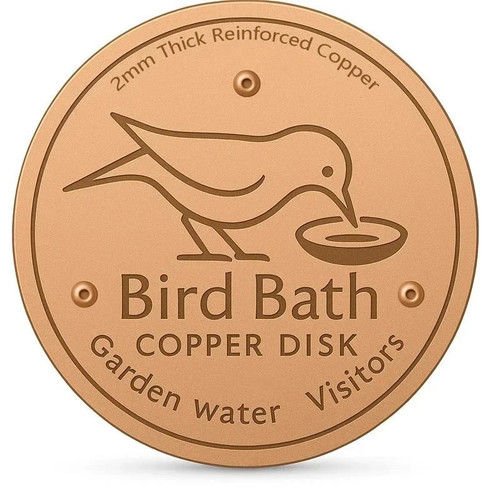 Bird bath copper purifier disk - bird,
