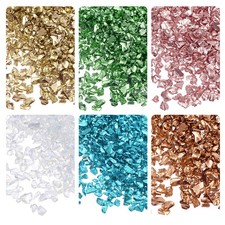 6 Colors Crushed Glass Chips Craft DIY 1-4mm Irregular Glitter Metallic Glass