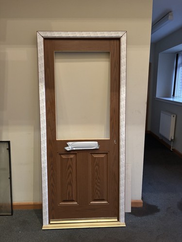 Composite door with glass top - ,