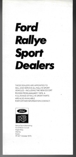 Ford rallye sport dealer - sport,