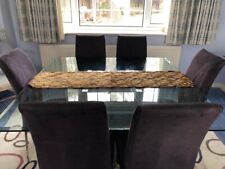Set Of Marble Dining Table And 6 Chairs, Console And Coffee Table