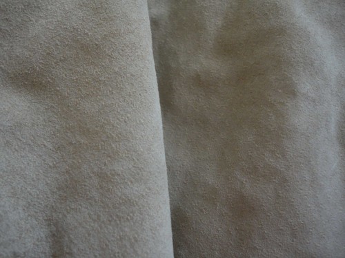Neutral pigskin suede leather - neutral,