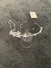 Silver First Holy Communion Tiara With Pearls/ Flower Detail.