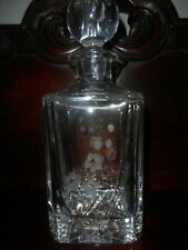 UNUSED ROYAL DOULTON CHELSEA CRYSTAL DECANTER, SQUARE WHISKEY DECANTER A/C4