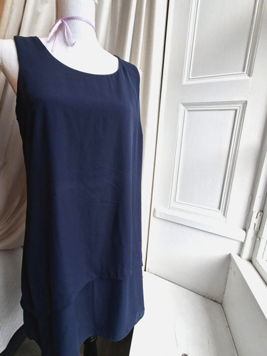 Navy blue chiffon cute knee - navy,
