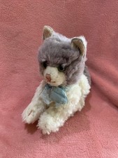 Vintage Steiff Cosy Kitty 20cm 1959? Blue Ribbon ( No Ear Button)