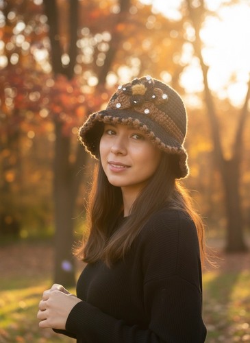 Women knit cloche - cloche, winter