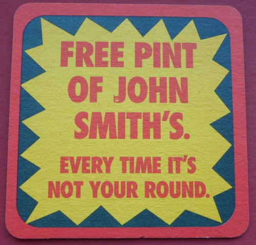 John smiths beer mat - smiths,