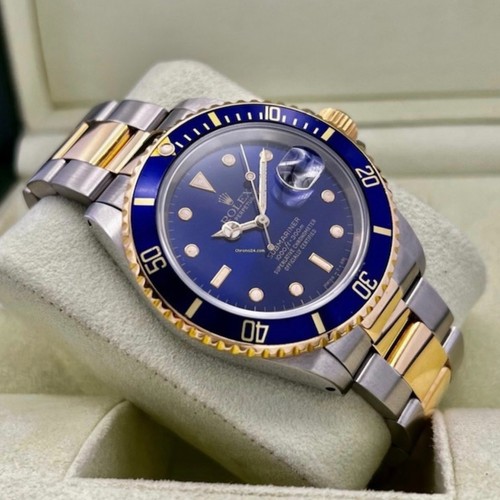 Rolex bluesy submariner 18k - rolex,