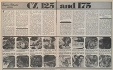 JAWA CZ 125 / 175 - 7 PAGES OF ORIGINAL SERVICING / ENGINE ARTICLES, INFO ETC