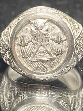Masonic Ring SZ 12 Sterling