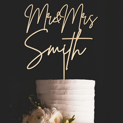 Personalised mrs cake - &,