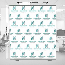1500mm Wide x 2000mm High Zoom Call Custom Company Logo Screen Video BACKDROP