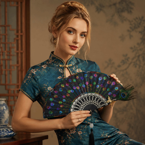 Chinese style peacock feather - chinese,