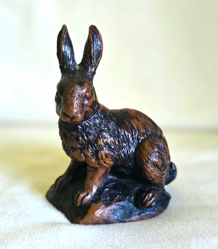 Vintage bronze effect hare - vintage,