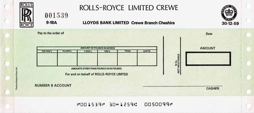Vintage unused cheque lloyds - unused,
