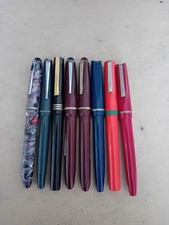 Job Lot Vintage 8 Osmiroid Fountain Pens Gold coloured nibs Various Models